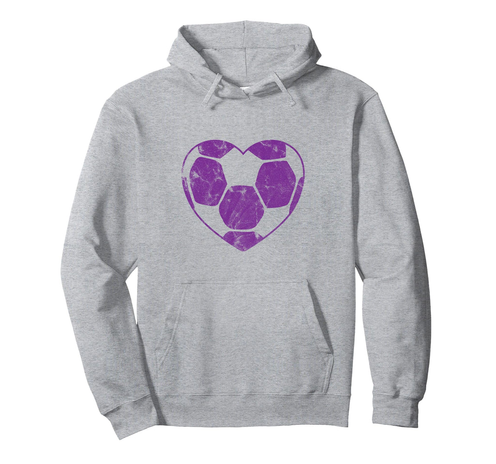 Purple Soccer Ball Mom Fan Simple Hoodie - Casual Everyday Wear for Adults