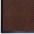 M+A Matting WaterHog Diamond | Commercial-Grade Entrance Mat with Rubber Border – Indoor/Outdoor, Quick Drying, Stain Resistant Door Mat (Dark Brown, 6' x 8')