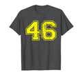 Number 46 Varsity Distressed Sport T-Shirt - Minimalist Print Men Women