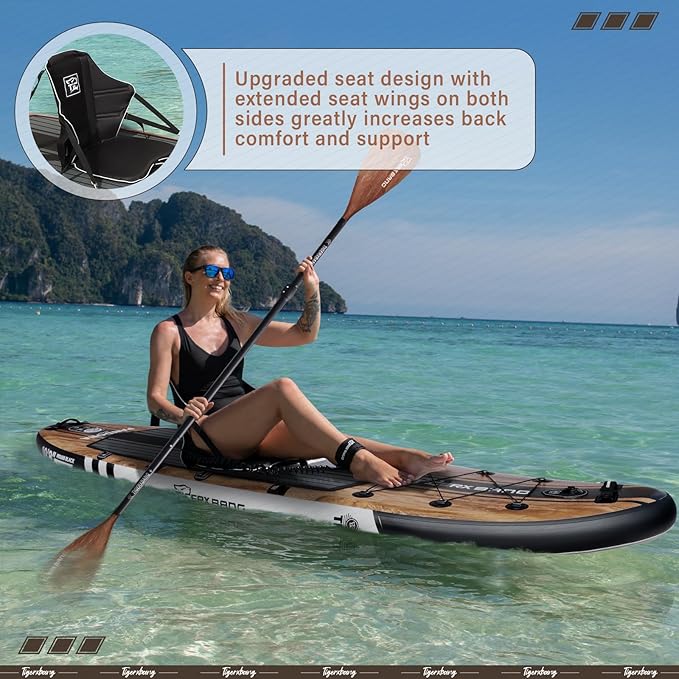 Paddle Board, 10.8' Stand Up Paddle Board with Premium Complete Inflatable SUP Accessories, Extra Wide Paddleboards for Adults & Kids-Pandora Collection