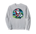 Santa Loves Soccer Sweatshirt - Graphic Print Men Women