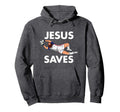 Funny Soccer Christian Tees Jesus Hoodie - Custom Art Print for Adults