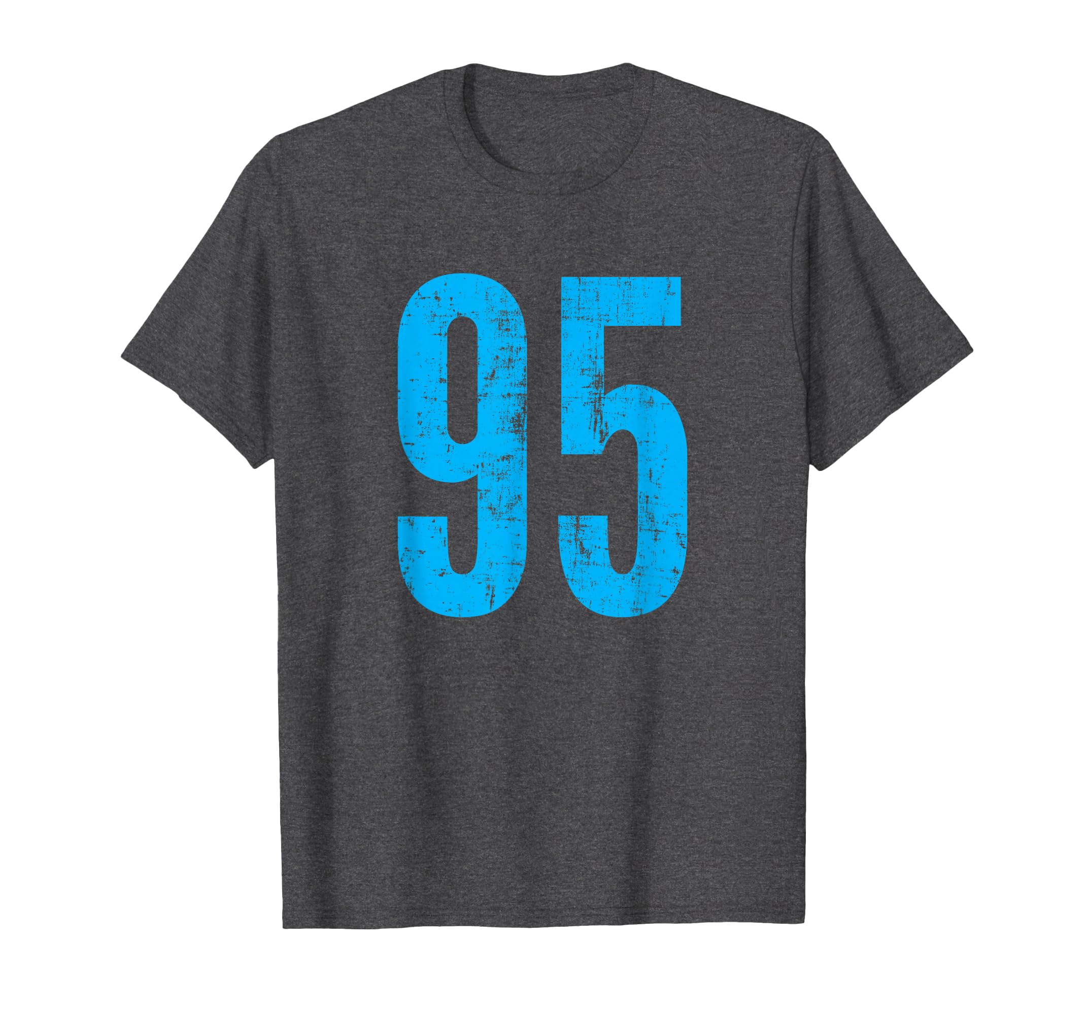Number 95 Distressed Sport Team Player T-Shirt - Graphic Print Unisex