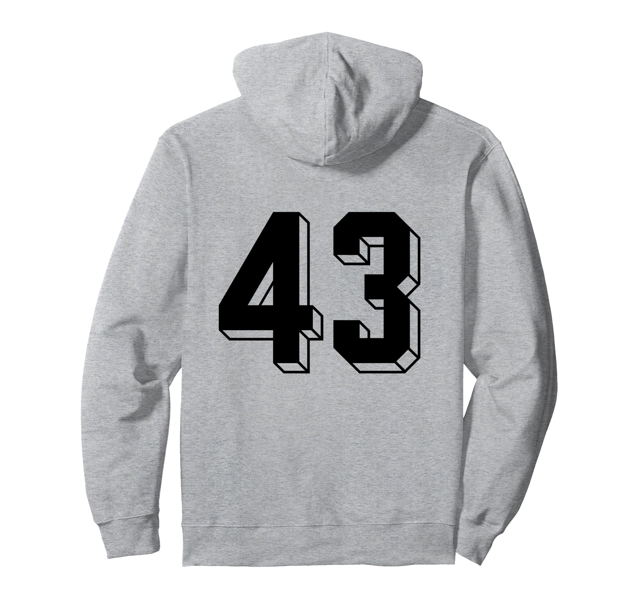 Number 43 Backside 80S 90S Team Jersey Hoodie - Unique Graphic Unisex