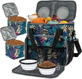 BAGLHER Dog Travel Bag, Pet Travel Bag (All Pet Travel Supplies), with 2 Pet Food Containers and 2 Collapsible Silicone Bowls; Essential Kits for Pet Travel Hawaii