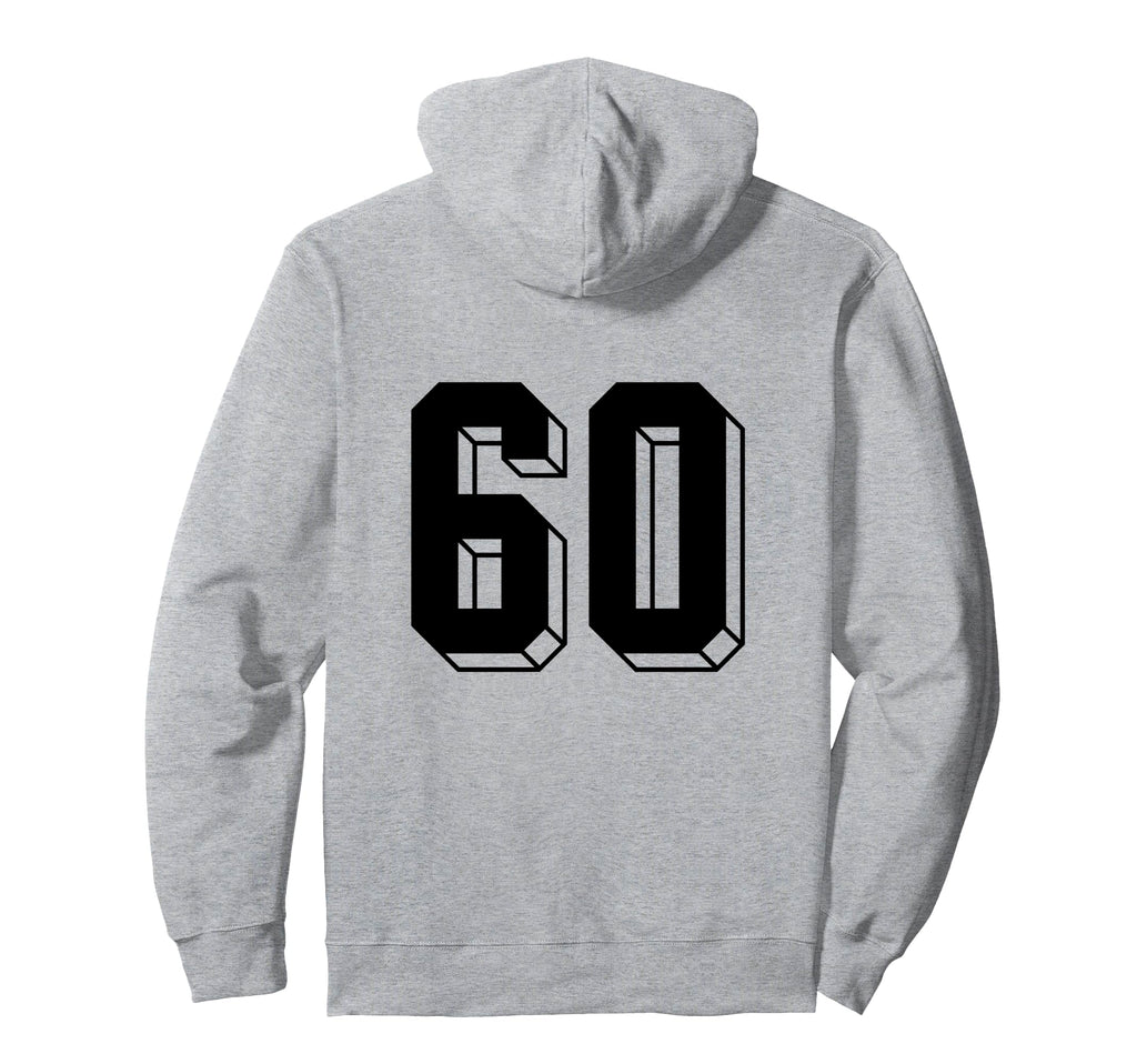 Number 60 Backside 80S 90S Team Jersey Hoodie - Unique Graphic Unisex