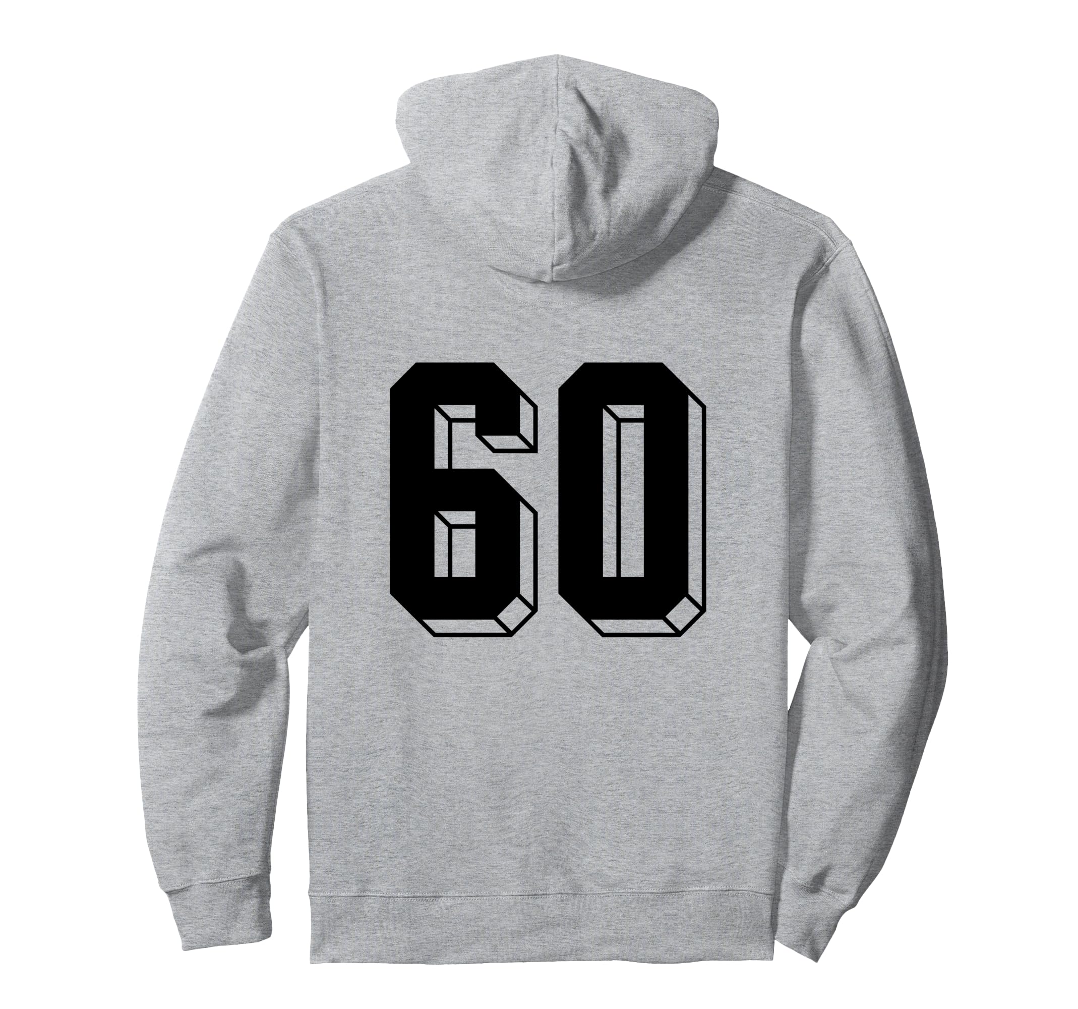Number 60 Backside 80S 90S Team Jersey Hoodie - Unique Graphic Unisex