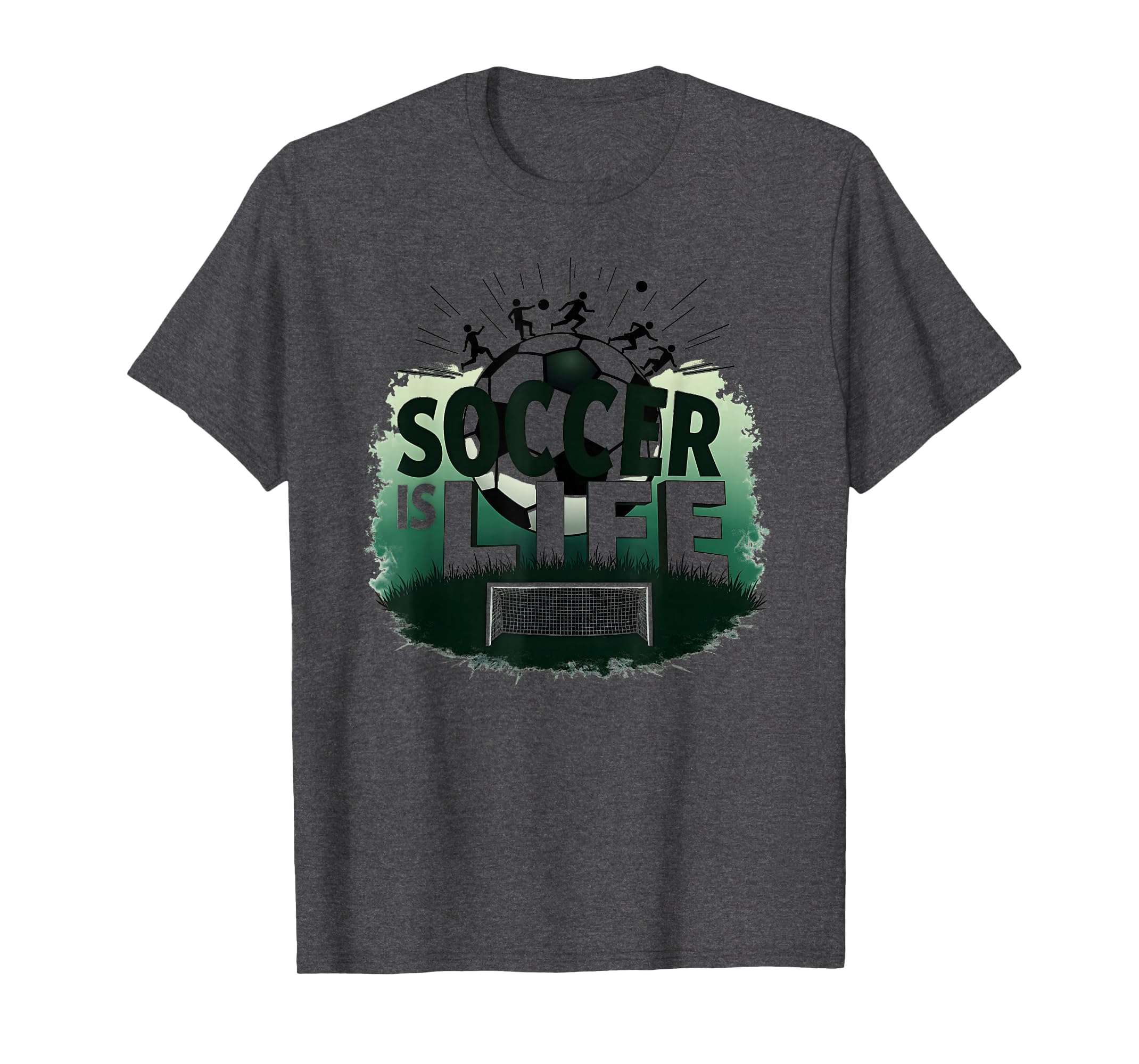 Soccer Is Life Inspiring Football T-Shirt - Aesthetic Graphic for Adults