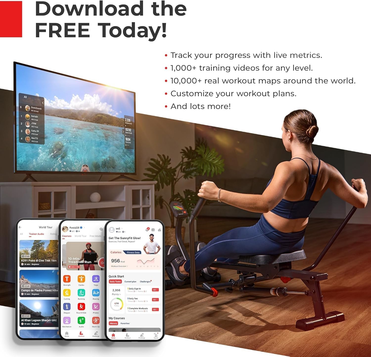 Endurance Cardio Running Walking Treadmill with Extended Safety Handrails, Wide Deck, Shock Absorption, Digital Monitor, Optional Free App Bluetooth Connection
