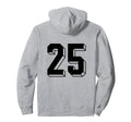 Number 25 Backside 80S 90S Team Hoodie - Aesthetic Graphic for Adults