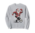 Santa Playing Soccer 90S Holiday Sweatshirt - Trendy Graphic Men Women
