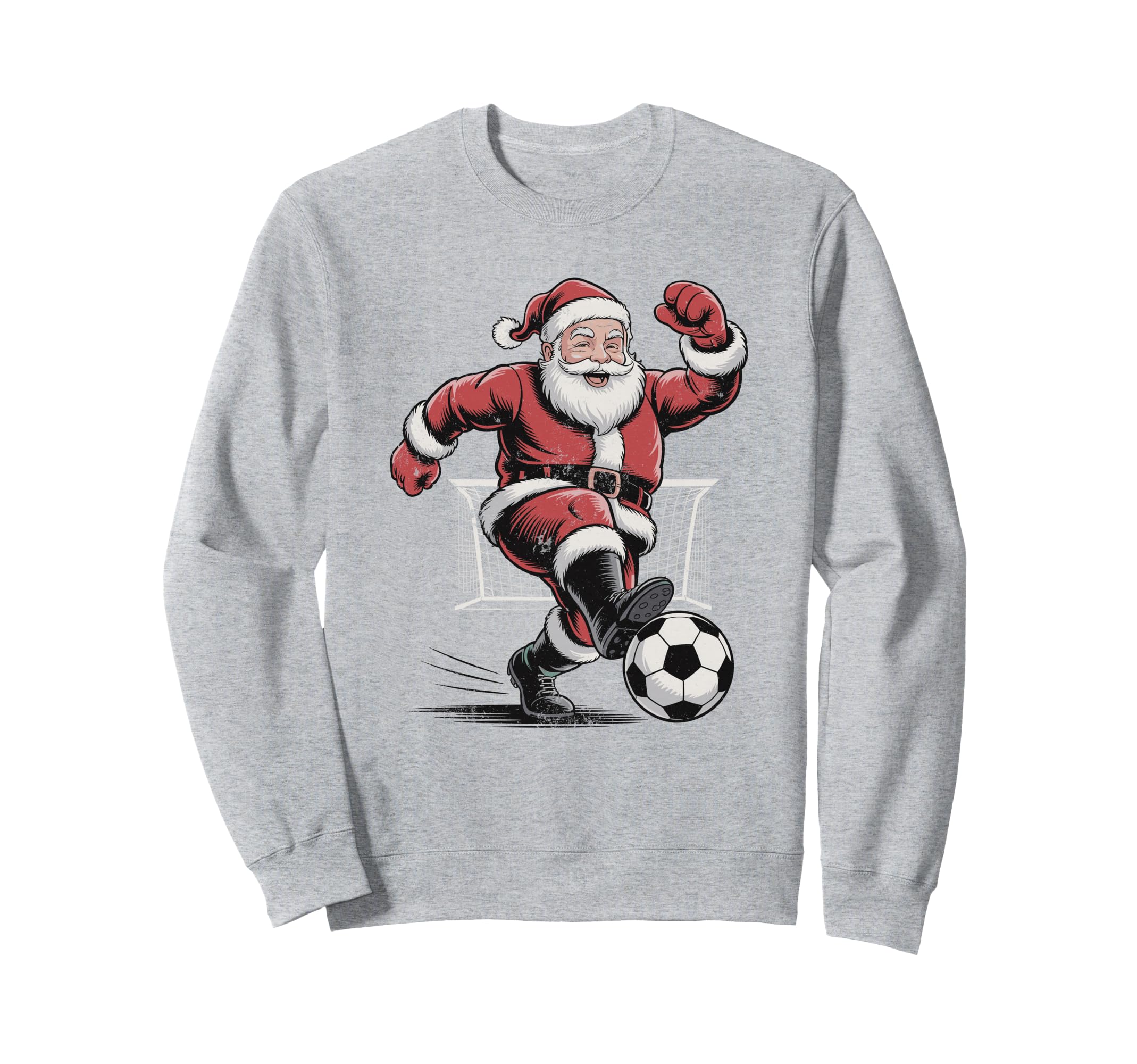 Santa Playing Soccer 90S Holiday Sweatshirt - Trendy Graphic Men Women