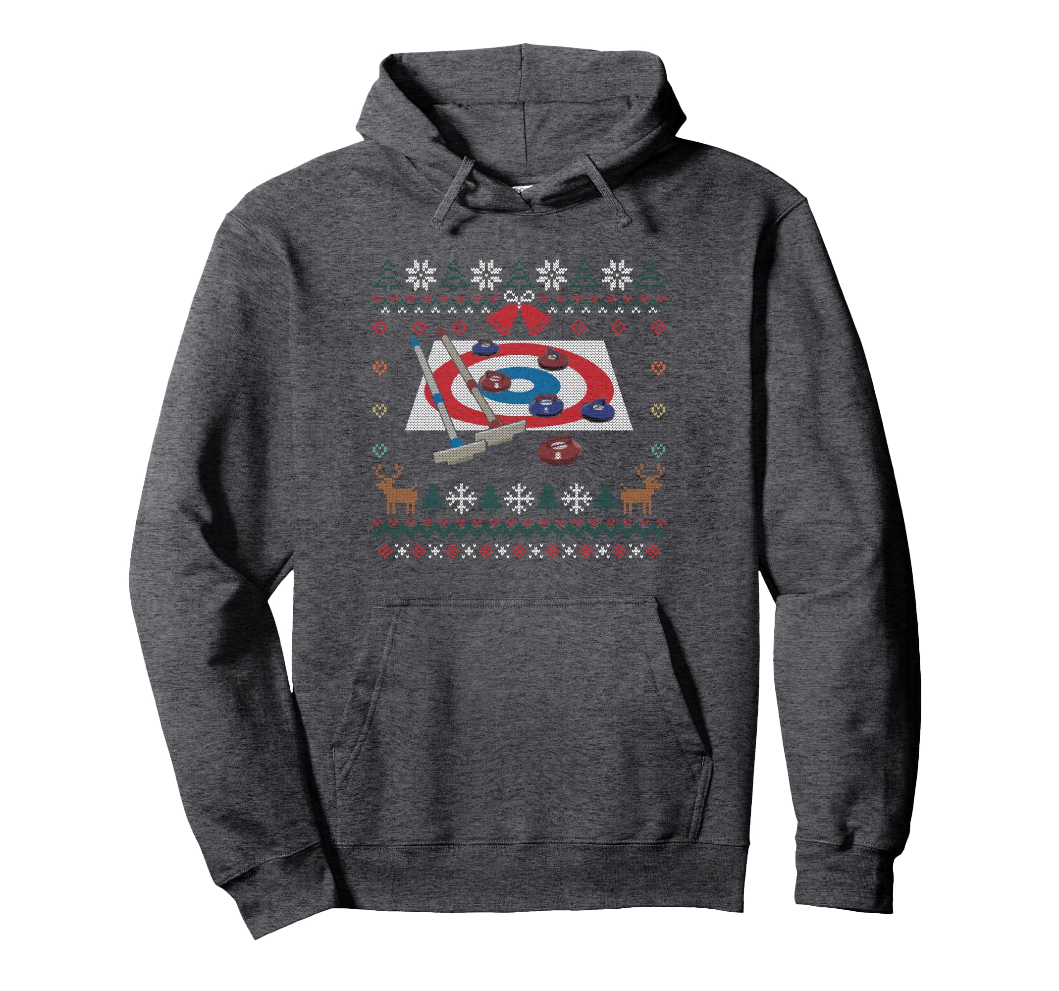 Curling Ugly Ball Sports Player Hoodie - Novelty Apparel for Adults