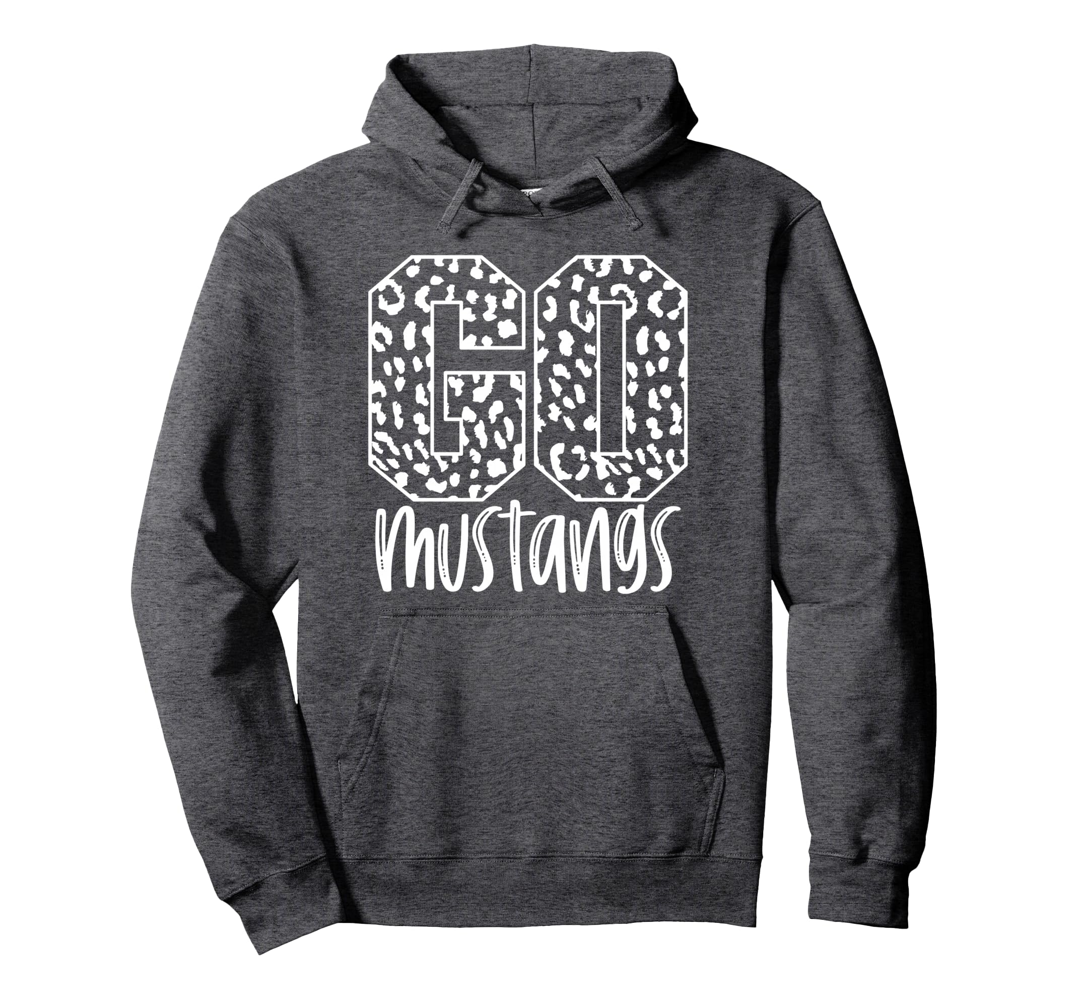 Mustangs Team Mascot School Spirit Hoodie - Minimalist Print Men Women
