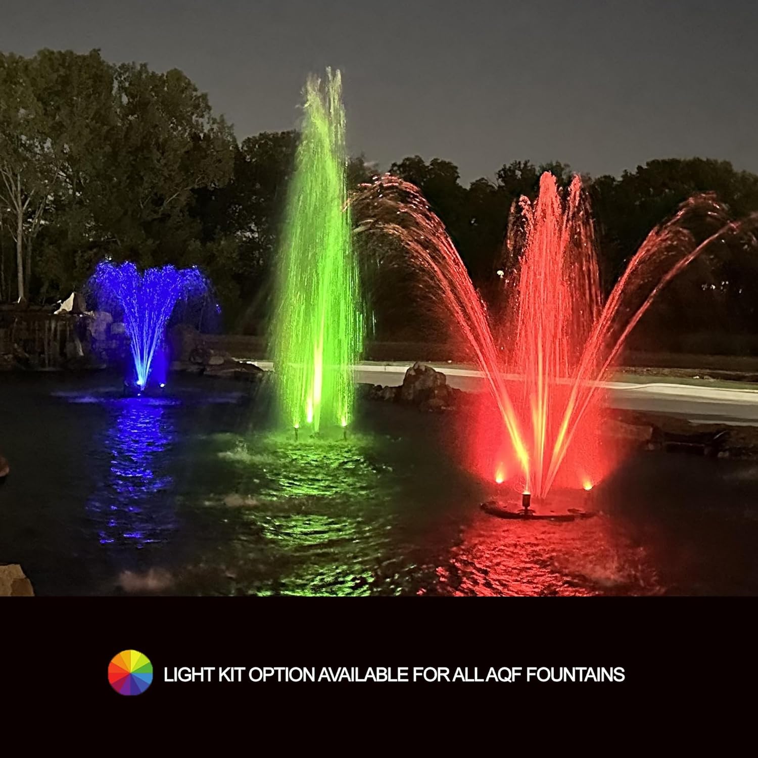 HALF OFF PONDS Floating Fountain – 1.75 HP Pond Aerator with 200' Cord – 14,800 GPH Water Pump – 11 Spray Patterns - Energy-Efficient – for Large Ponds, Lakes & Water Gardens