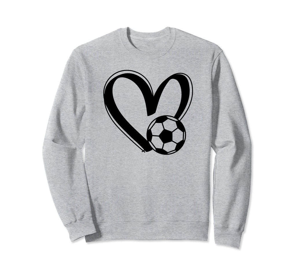 Soccer Ball Heart Sweatshirt - Streetwear Style Men Women