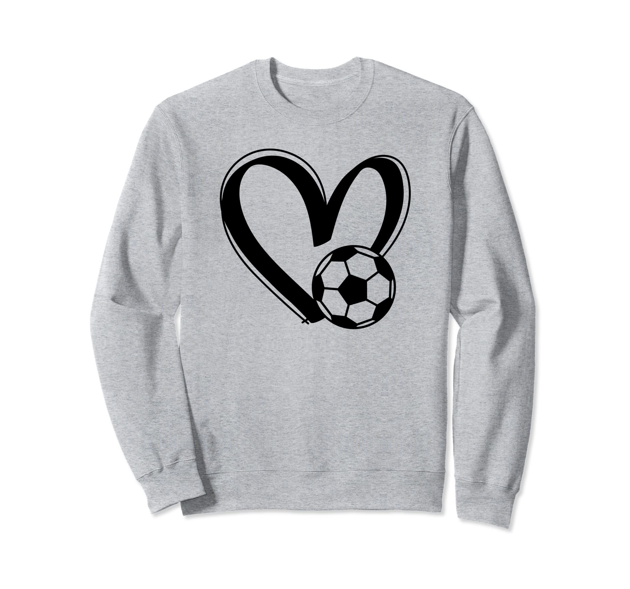 Soccer Ball Heart Sweatshirt - Streetwear Style Men Women