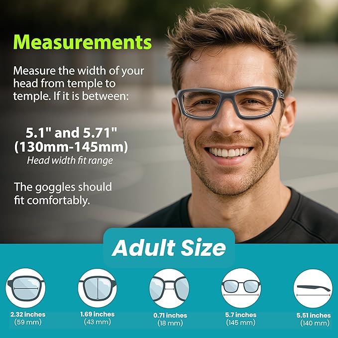 BLUE CUT Sports Protection Goggles, Photochromic Lenses Safety Glasses for Basketball, Pickleball Indoor Outdoor Sports