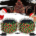 Connectable Red and Green Christmas String Lights, 2Pack 164FT 400LED Christmas Lights for Outdoor Indoor, Plug In Christmas Tree Lights with 8 Modes, String Lights for Christmas Decorations Holiday