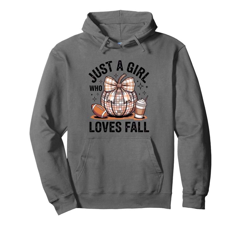 Coquette Bow Sports Fall Pumpkin Coffe Hoodie - Unique Graphic for Adults