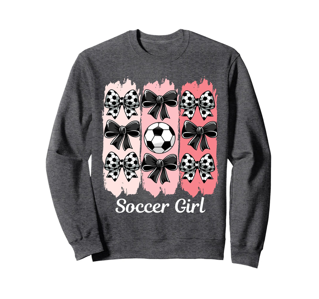 Soccer Coquette Bow Soccer Soccer Sweatshirt - Streetwear Style for Adults