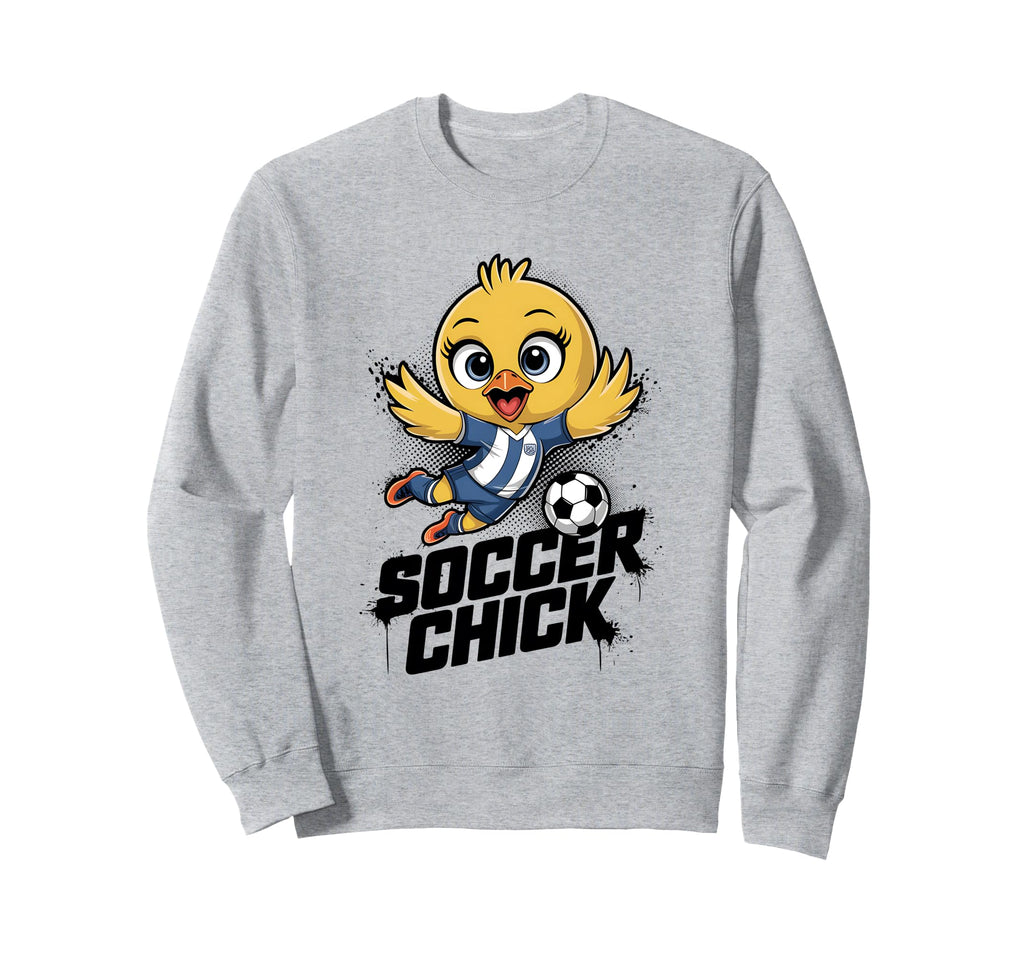 Soccer Chick Soccer Player Sweatshirt - Casual Everyday Wear Men Women