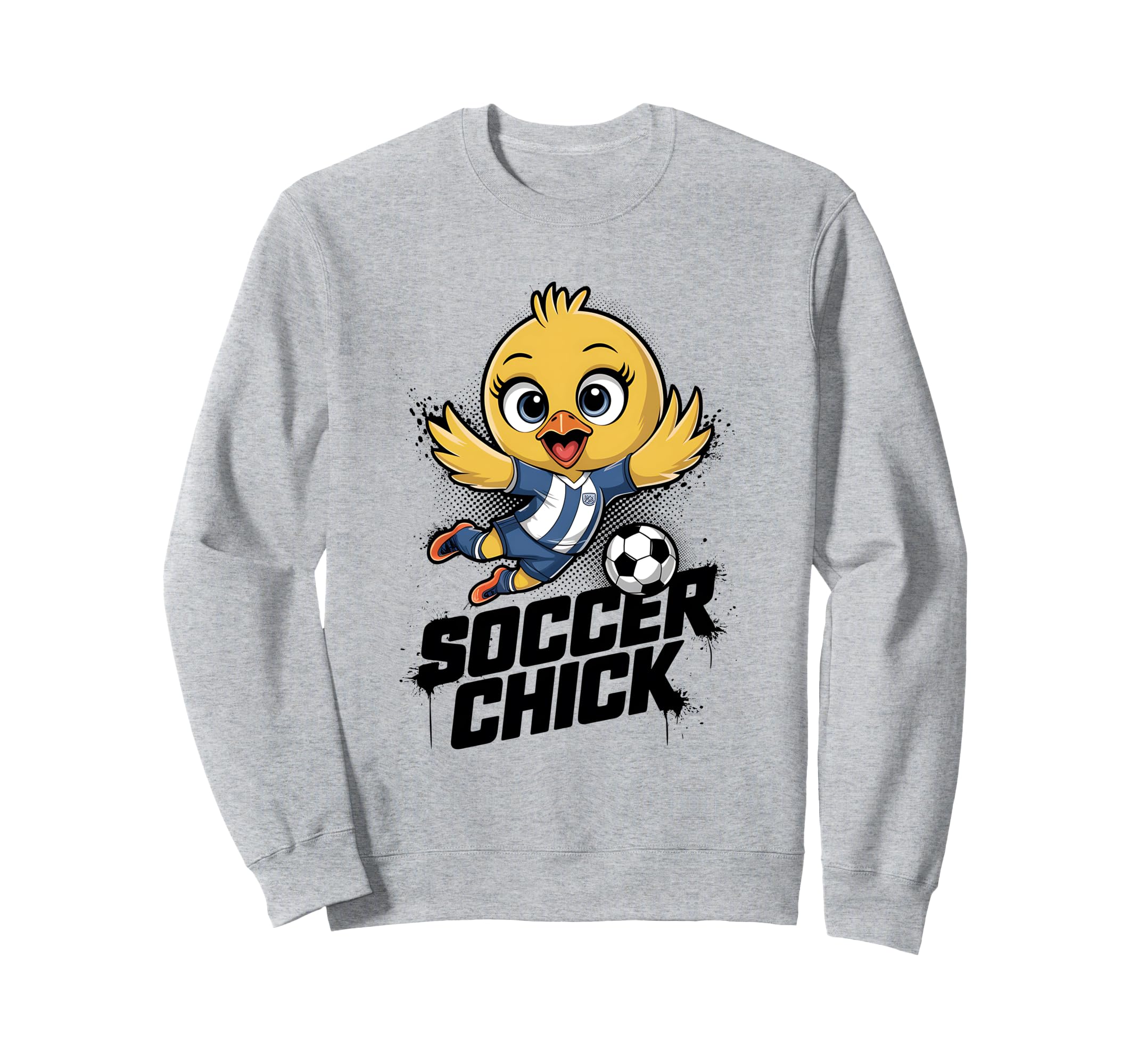 Soccer Chick Soccer Player Sweatshirt - Casual Everyday Wear Men Women