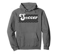 Soccer Mom Dad Mama Sister Grandma Checkered Hoodie - Trendy Graphic Unisex