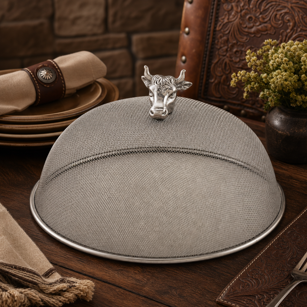 Cow Head Stainless Mesh Picnic Cover