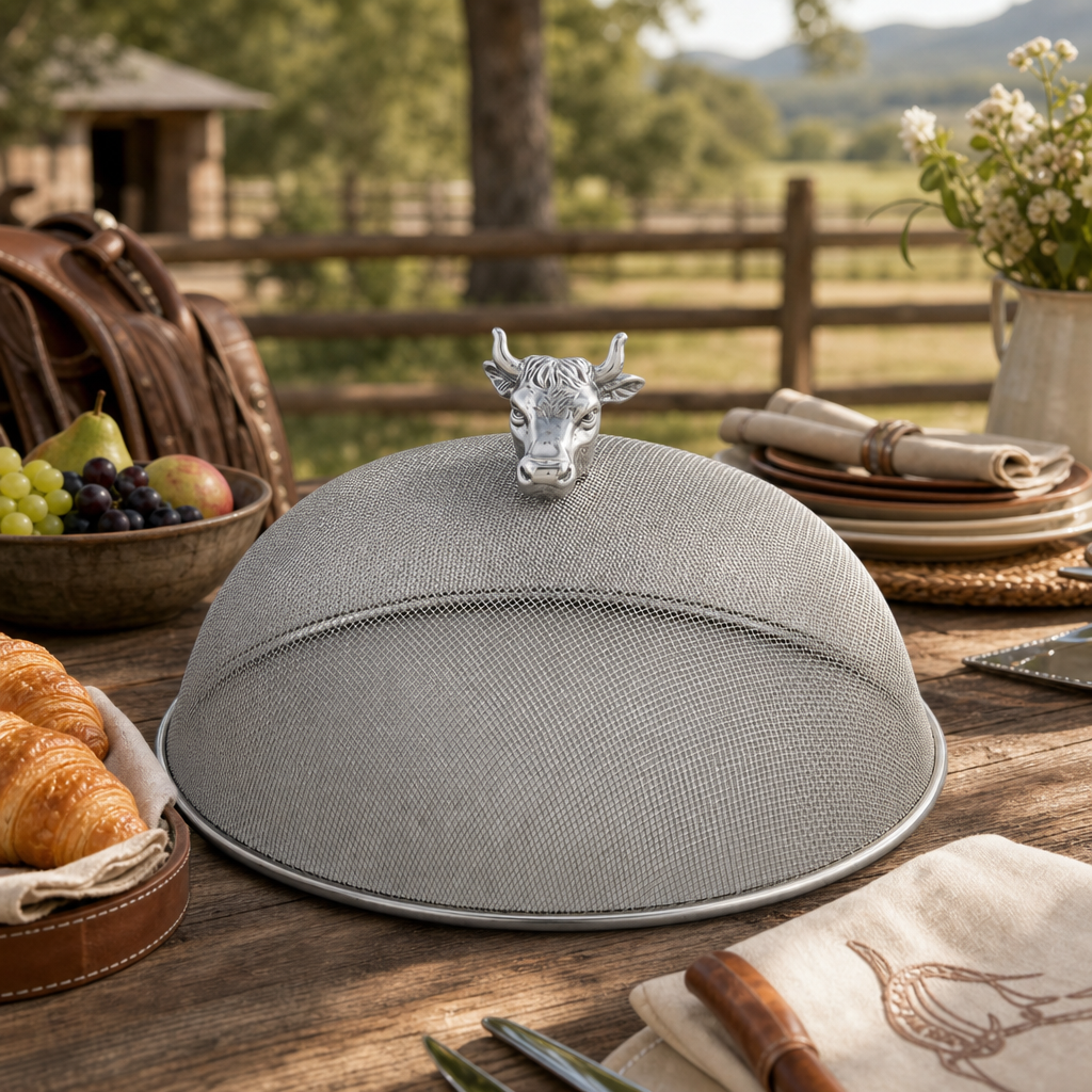 Cow Head Stainless Mesh Picnic Cover