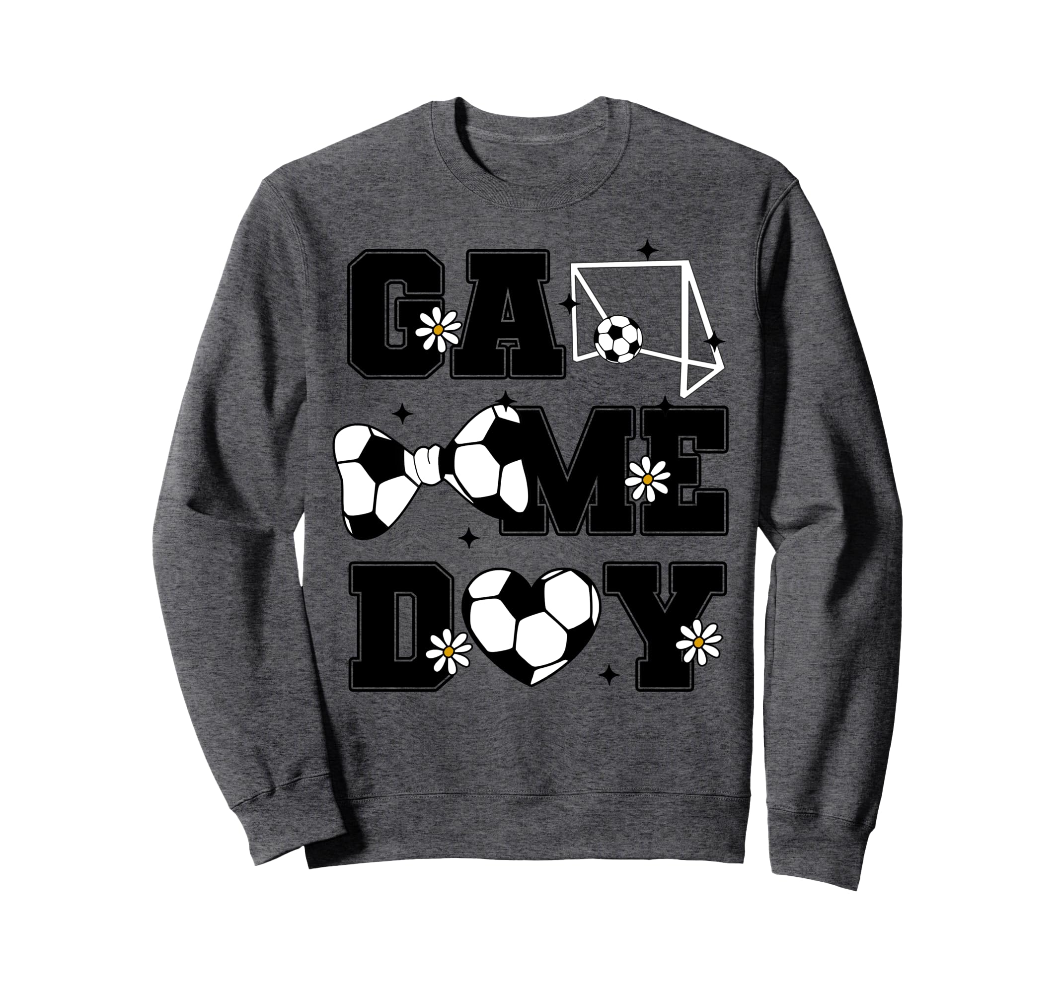Soccer Game Day Bow And Heart Soccer Sweatshirt - Unique Graphic Men Women