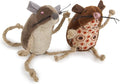Petlinks (2 Count) Lil' Critters Mice Catnip Cat Toys - Brown, 2 Count
