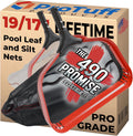 ProTuff Silt & Leaf Rake Bundle - Unlimited Free Replacements - 2-Items: 19 Inch Medium & 17 inch Fine Mesh Pool Cleaner for Sand, Silt, Pollen, Leaves & Twigs - Nearly 20 & 18 inch
