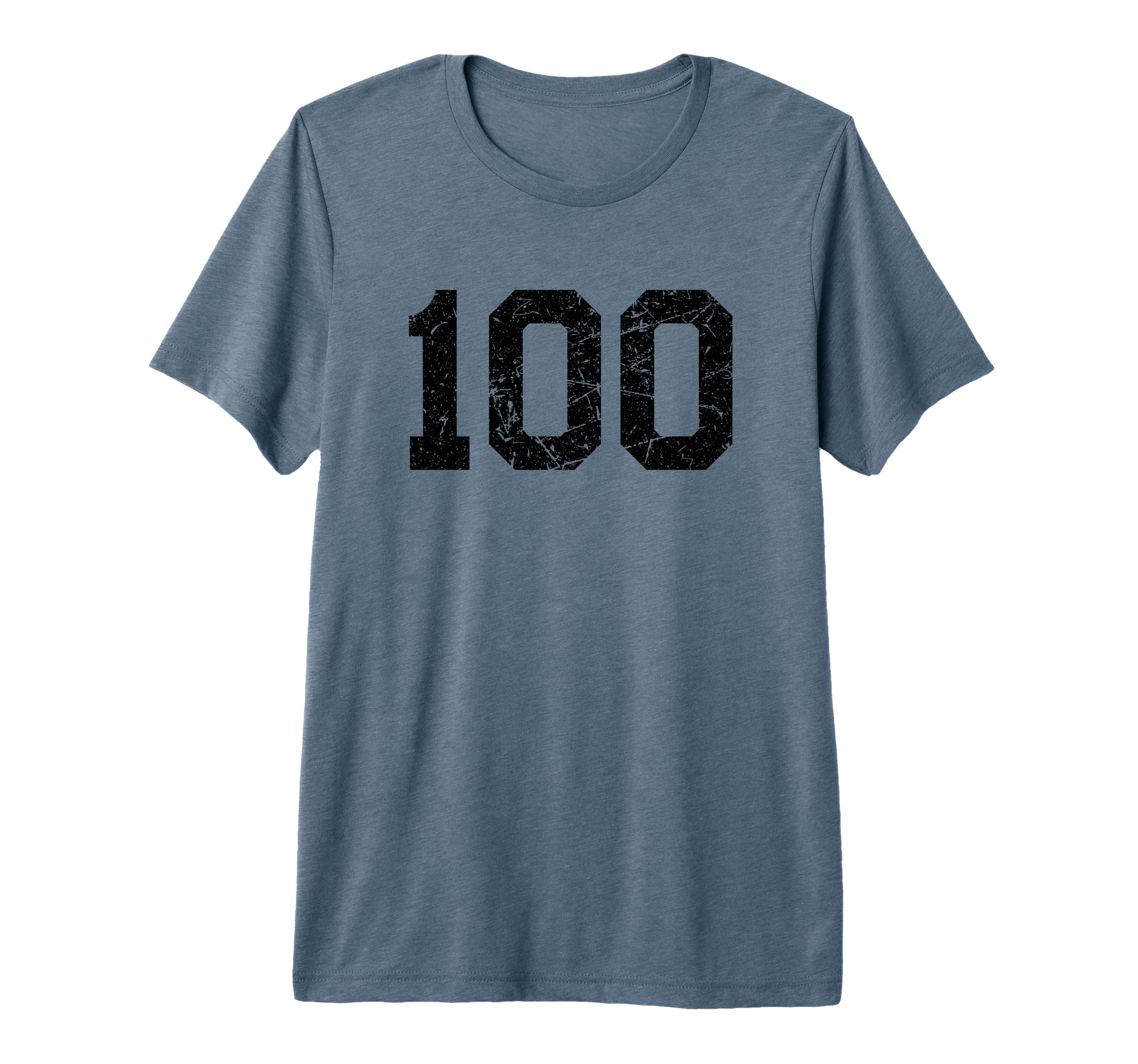 Black Distressed Sport Team Number T-Shirt - Minimalist Print for Adults