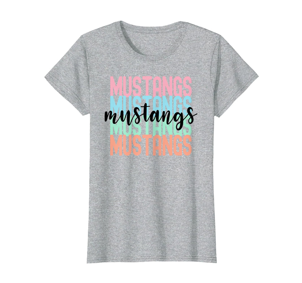 Mustangs Team Mascot School Spirit T-Shirt - Unique Graphic for Adults