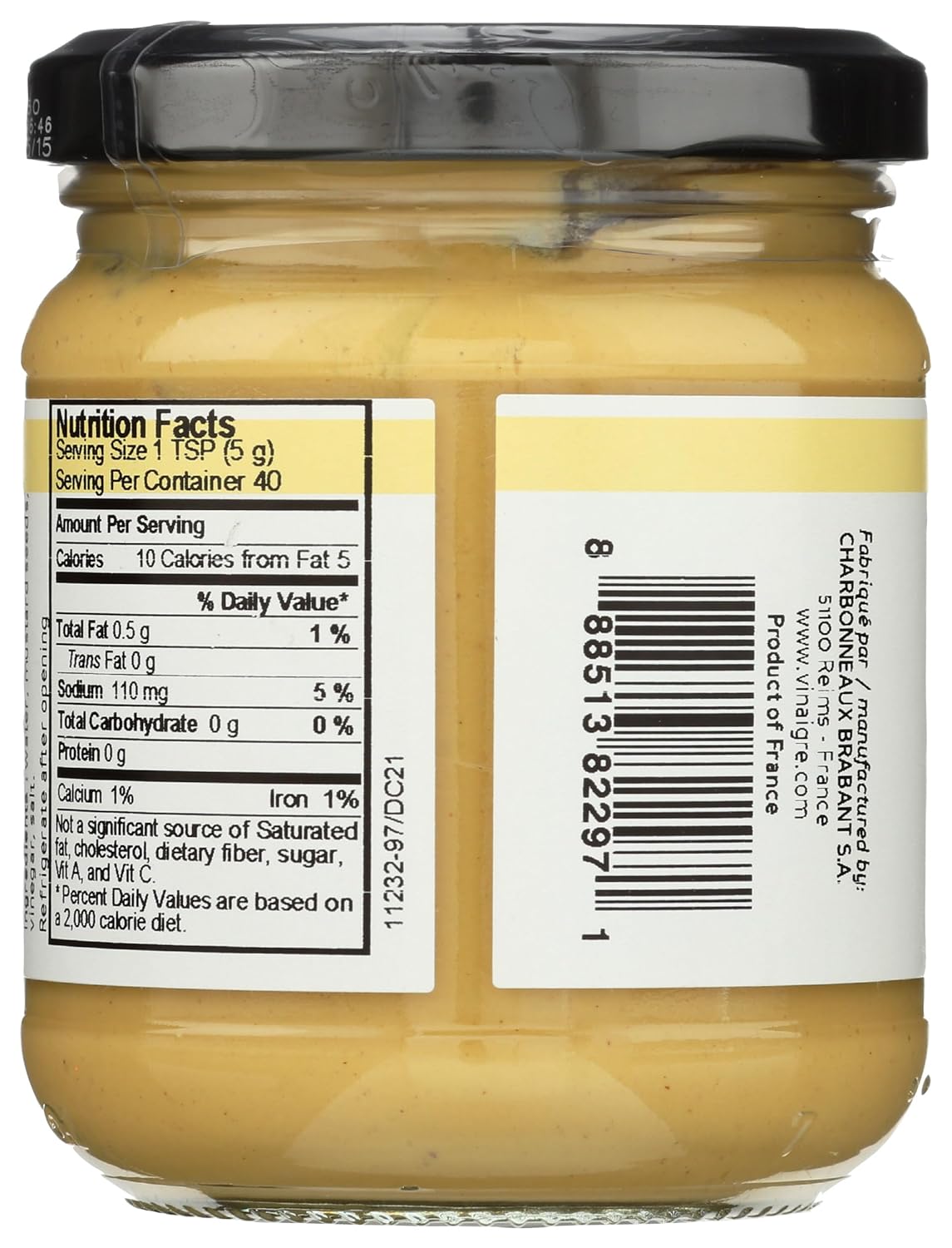 Beaufor Extra Strong Dijon Mustard, 7.05 Oz., Pack of 12, Premium French Mustard
