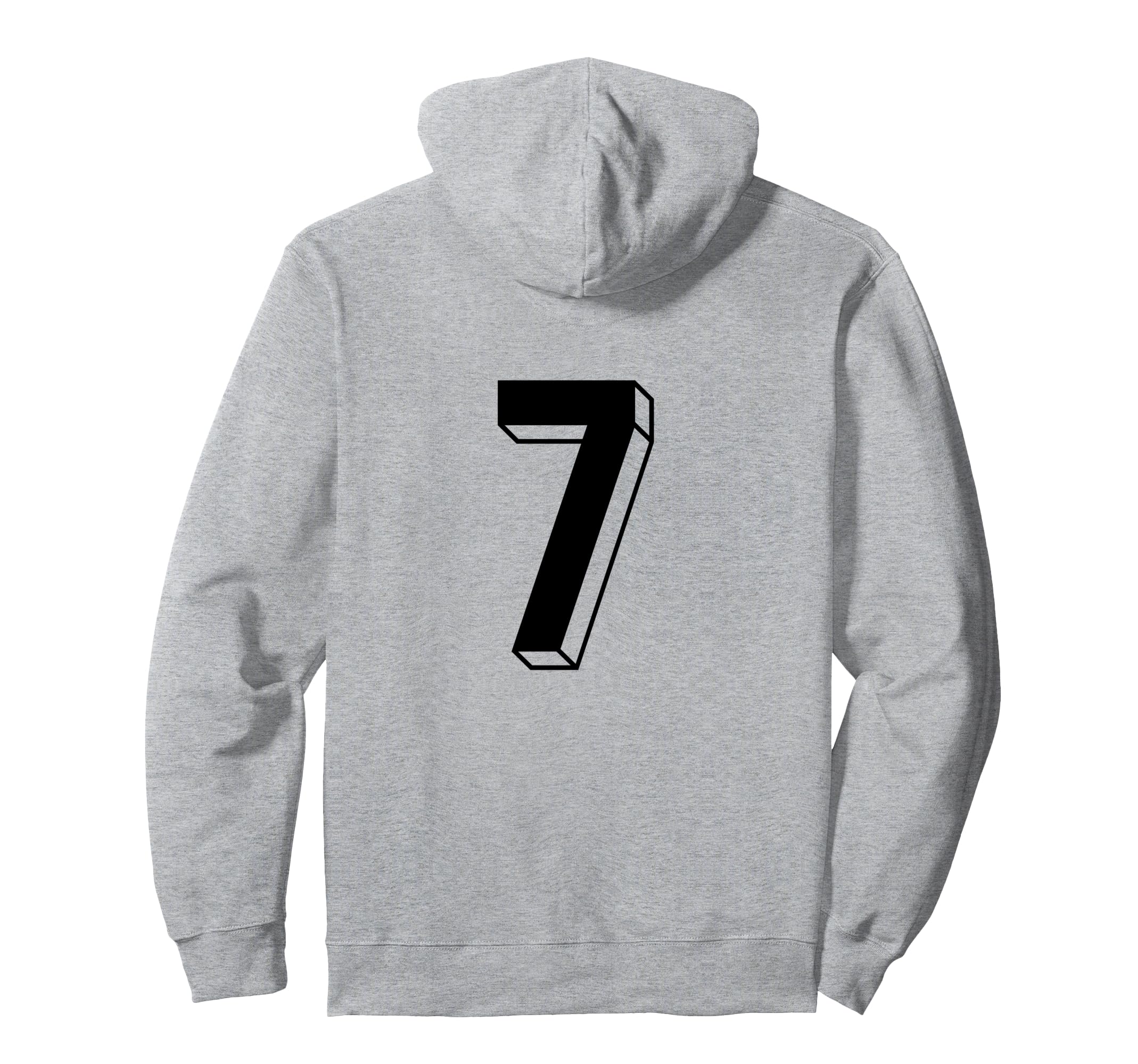 Number 7 Backside 80S 90S Team Jersey Hoodie - Casual Everyday Wear Unisex