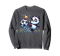 Panda Soccer Player Kicking Soccer Sweatshirt - Custom Art Print Men Women