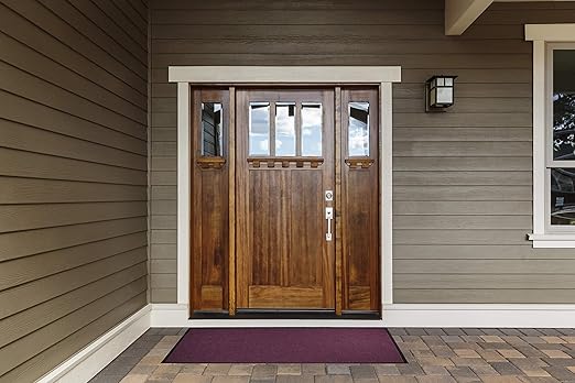 WaterHog Diamond | Commercial-Grade Entrance Mat with Rubber Border – Indoor/Outdoor, Quick Drying, Stain Resistant Door Mat (Medium Blue, 6' x 8')