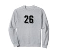 Number 26 80S 90S Soccer Team Sweatshirt - Custom Art Print for Adults