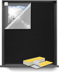 Sumobaby Blackout Curtains for Bedroom Portable 50"x57",No Drill Black Out Shades with Upgraded Hook&Loop Tapes,100% Blackout Window Cover,Easy to Cut Fit Blinds for Bedroom,Nursery(2 Panel,Black)