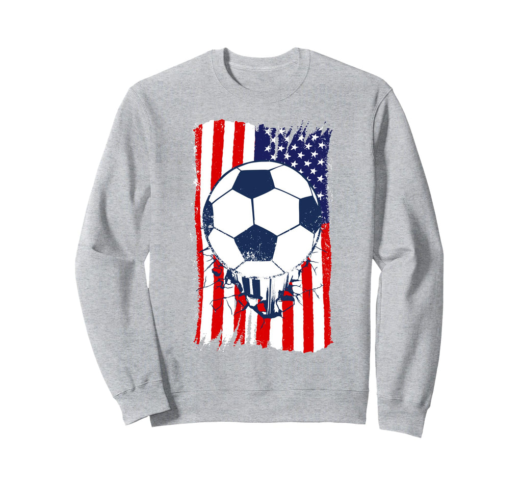 American Flag Distressed Sweatshirt - Casual Everyday Wear for Adults