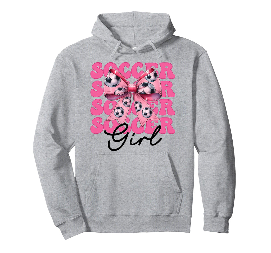 Womens Coquette Bow Ribbon Soccer Sweatshirt - Graphic Print Men Women
