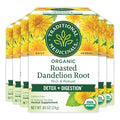Traditional Medicinals Organic Roasted Dandelion Root Herbal Tea, 16 Tea Bags, Case of 6
