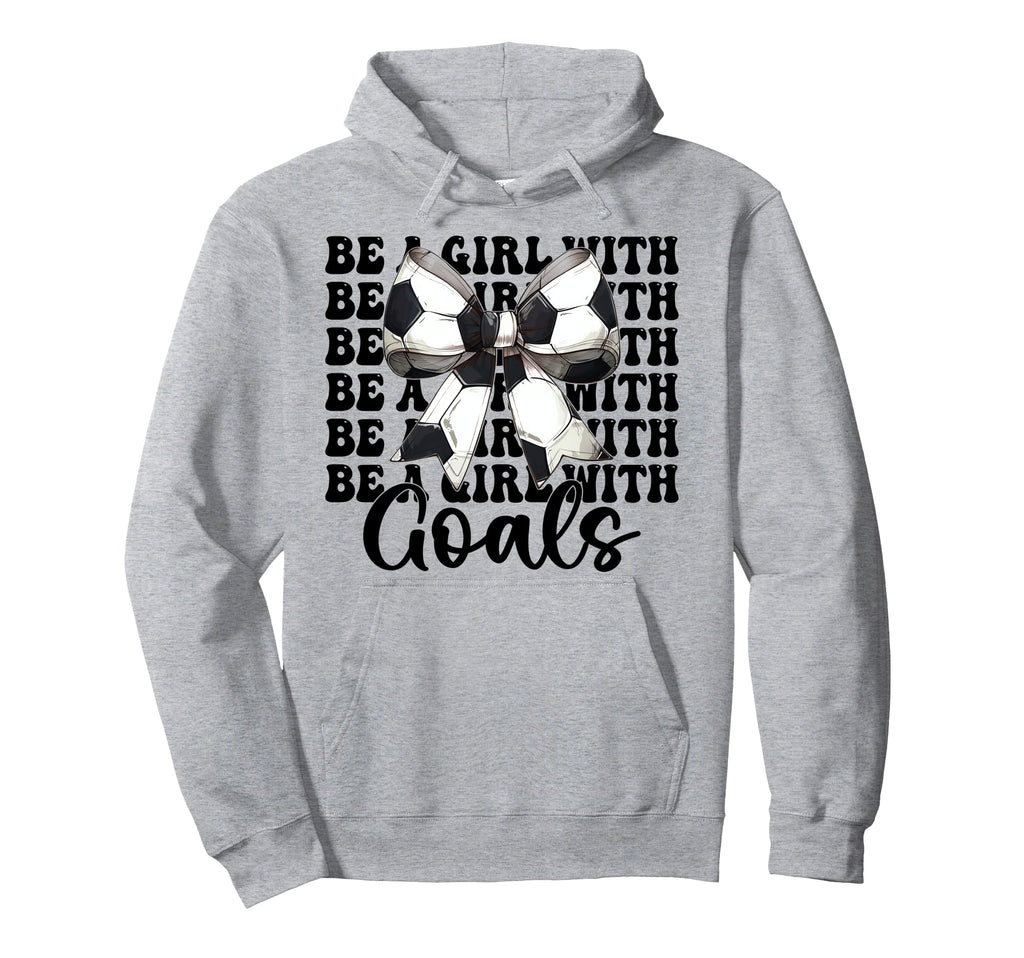 Be Goals Soccer Coquette Bow Hoodie - Streetwear Style Unisex
