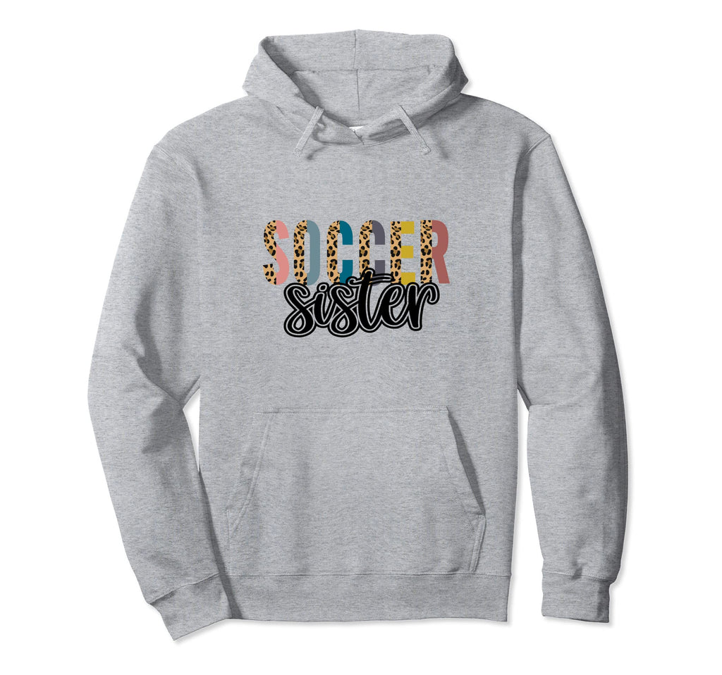 Soccer Sister Leopard Cheetah Trendy Hoodie - Fun Novelty Design Unisex