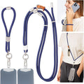 Pulpo 2-in-1 Cell Phone Wrist Strap and Lanyard Navy - Anti Theft Phone Lanyard for Men & Women, Wrist Straps for Phones, Lanyards for Smartphones, Adjustable Cellphone Leash & Safety Strap Tether
