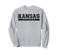 Kansas Soccer Black Text Sweatshirt - Minimalist Print for Adults