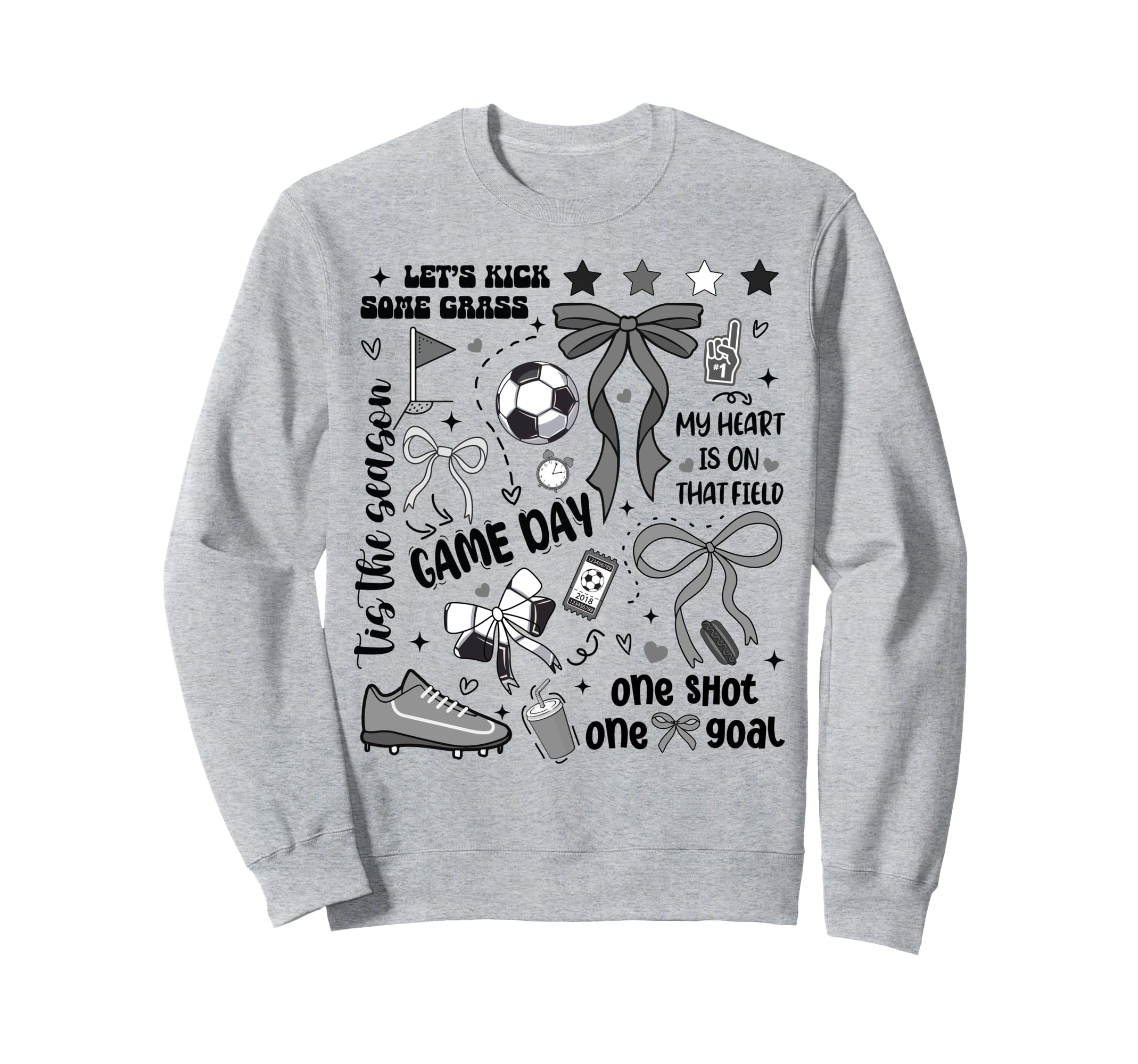 Soccer Mom Daughter Son Heart Sweatshirt - Aesthetic Graphic for Adults
