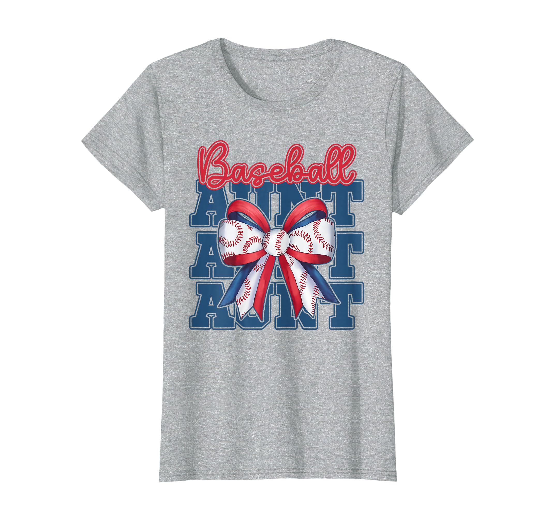 Baseball Aunt Coquette Bow Sport Auntie T-Shirt - Aesthetic Graphic Unisex